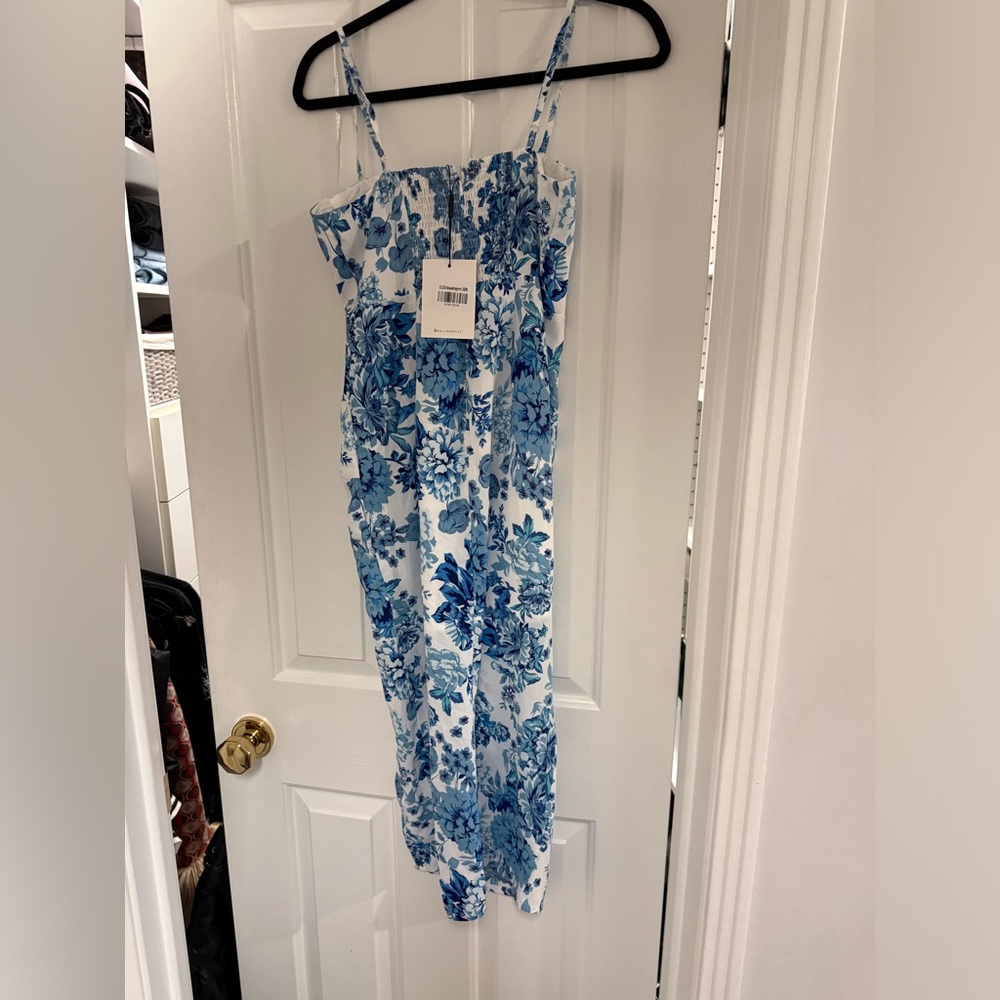 Hello Molly Blue and White Floral Midi Dress - Picture 6 of 7